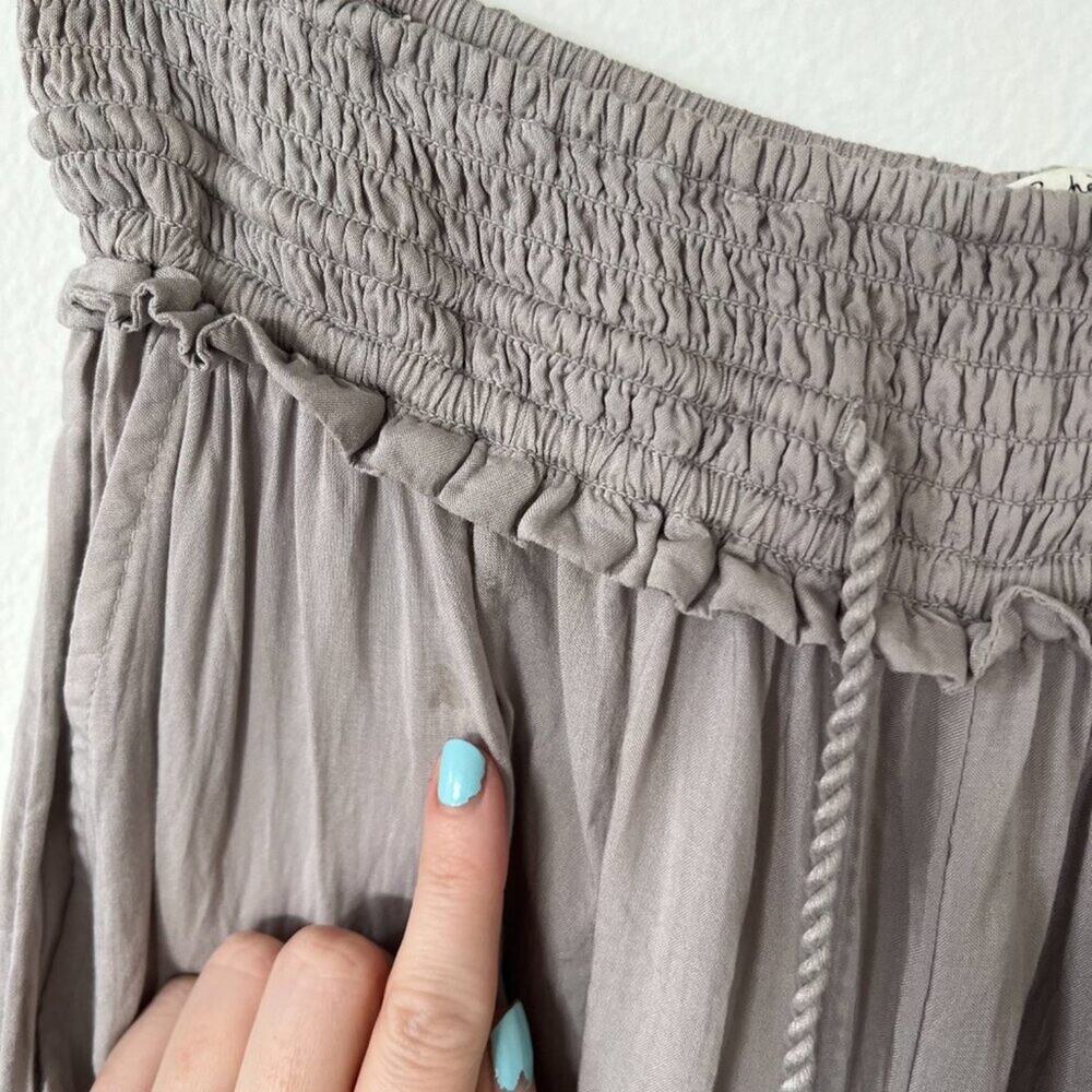 Aritzia Wilfred Nanterre Grey Wide Leg Cropped Pants - Picture 6 of 11